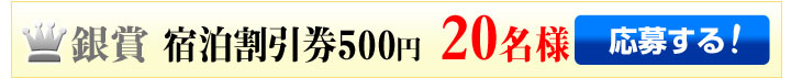銀賞:宿泊割引券500円 銀賞:宿泊割引券500円