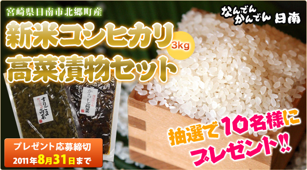 新米コシヒカリ 高菜漬物セット