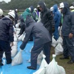 大雨洪水に備え水防訓練