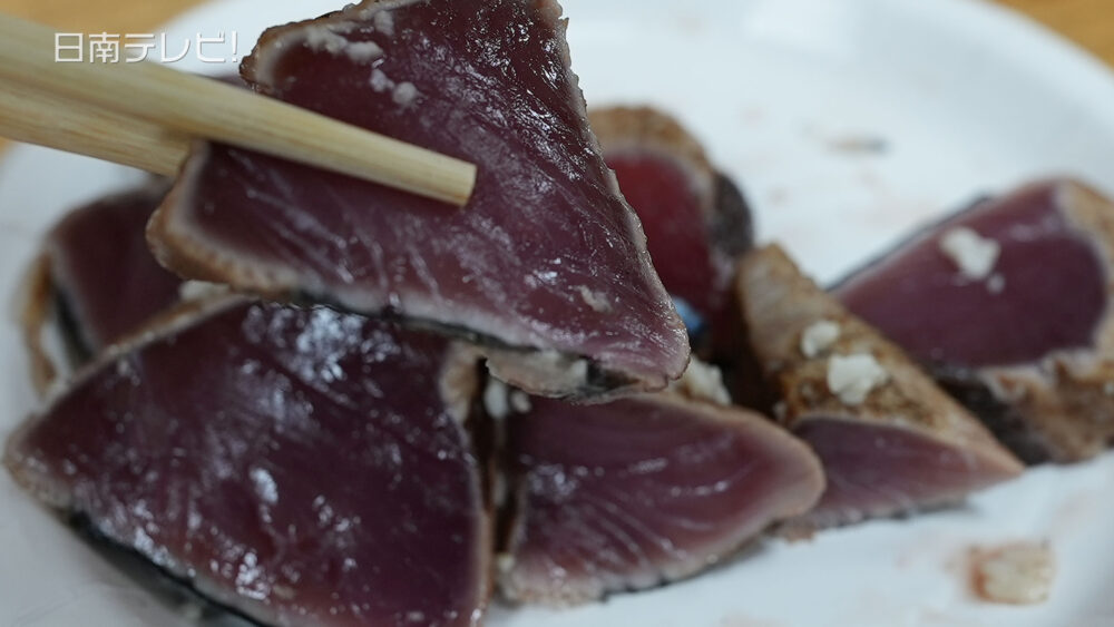 塩麹漬けカツオたたき