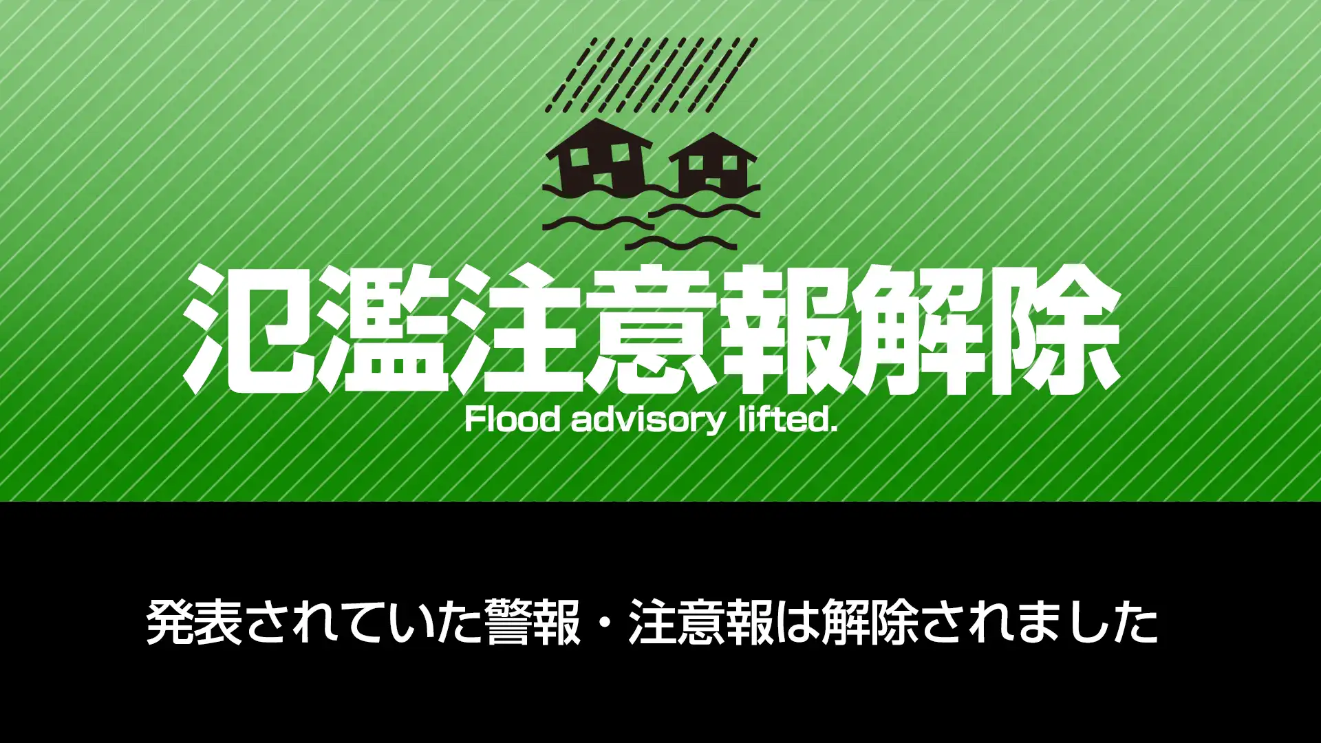 はん濫注意報解除